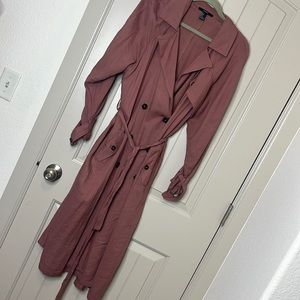 Pink cotton trench coat